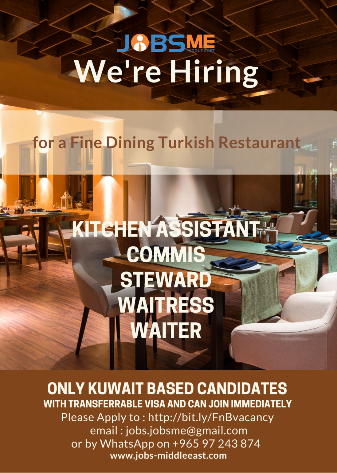 Multiple Job Openings In F&B – JobsME